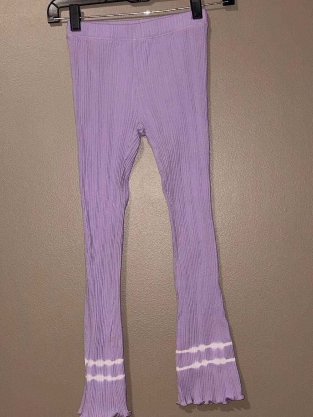 Old Navy Girls Ribbed Flare Leggings Purple Size M (8)